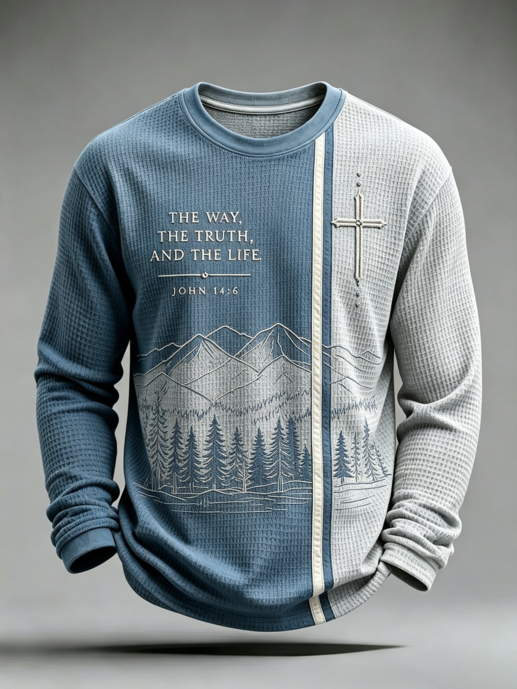 Men's Be Still And Know Psalm 46:10 Printed Waffle-Knit Top